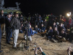 Dale County Sheriff Wally Olson speaks to reporters concerning the resolution of the seven day hostage situation on February 4, 2013 in Midland City, Alabama. Officials identified the suspect as Jimmy Lee Dykes, a 65-year-old retired truck driver, who held hostage a 5-year-old boy in an underground bunker during a week long standoff with authorities. (Photo by Mark Wallheiser/Getty Images)