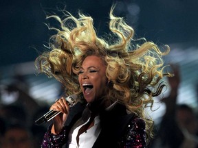 In this file photo, Singer Beyonce Knowles performs onstage during the 2011 MTV Video Music Awards at Nokia Theatre L.A. LIVE on August 28, 2011 in Los Angeles,.  (Photo by Kevin Winter/Getty Images)