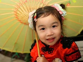 Kumiko Huang, 3, is shown at the Chinese New Year celebrations hosted by the Chinese Association of Windsor at the Caboto Club Saturday, February 16 in Windsor, Ont. (Kristie Pearce/ The Windsor Star)