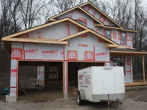 A house under construction on International Avenue in LaSalle is pictured, Monday, February 11, 2013.  (DAX MELMER/The Windsor Star)