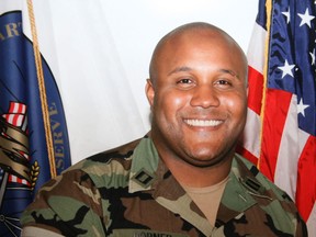 This undated photo released by the Los Angeles Police Department shows suspect Christopher Dorner, a former Los Angeles officer. Dorner, who was fired from the LAPD in 2008 for making false statements, is linked to a weekend killing in which one of the victims was the daughter of a former police captain who had represented him during the disciplinary hearing. Authorities believe Dorner opened fire early Thursday on police in cities east of Los Angeles, killing an officer and wounding another. Police issued a statewide "officer safety warning" and police were sent to protect people named in the posting that was believed to be written by Dorner. (AP Photo/Los Angeles Police Department)