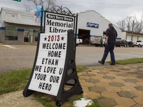 The small town of Midland City put out the signs supporting the 5 year old boy named Ethan that was abducted from a school bus and held hostage for 6 days in this southwest Alabama town just north of Dothan February 5, 2013 in Midland City, Alabama. Nathan was rescued when the FBI stormed the bunker killing suspect, Jimmy Lee Dykes. (Photo by Mark Wallheiser/Getty Images)