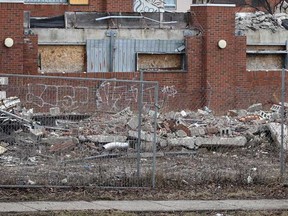 The demolition team with Budget Demolition Services visit the Grace site Tuesday, February 19, 2013. (NICK BRANCACCIO/The Windsor Star).