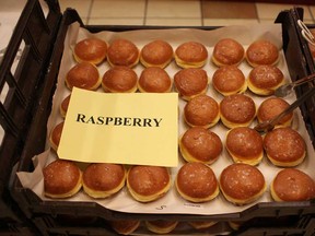 Raspberry Paczkis are ready to be sold at the European Market, Monday, February 11, 2013.  (DAX MELMER/The Windsor Star)