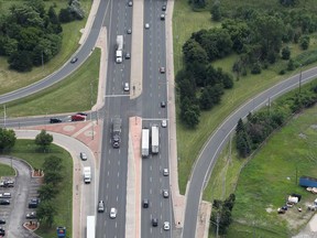 File photo of aerial view for Herb Gray Parkway project -- Huron Church Road and E.C. Row. (DAN JANISSE/The Windsor Star)