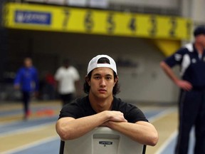 Former hockey player Spencer Jean, shown here Monday, Feb. 4, 2013, has suffered multiple concussions and still can't play sports like basketball or even run at full speed. Now, Jean is a first-year student studying Human Kinetices at The University of Windsor.  He no longer plays contact sports. (NICK BRANCACCIO/The Windsor Star)