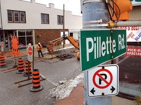 Pillette Road from Wyandotte Street East south to Ontario Street will be closed for emergency sewer repairs until Friday at 4:30 p.m. (Jason Kryk/The Windsor Star)