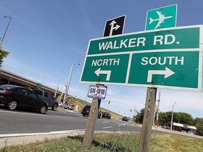 In this file photo, The Walker Road sign is seen at E.C. Row in Windsor, Ont. (Windsor Star files)