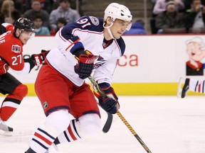 In this file photo, Sergei Fedorov of the Columbus Blue Jackets carries the puck against the Ottawa Senators  at Scotiabank Place in 2008. (Jean Levac/The Ottawa Citizen)