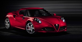 The forthcoming 2014 Alfa Romeo 4C sports car will be the first car from the Italian brand sold in North America since the mid-1990s. (Handout)