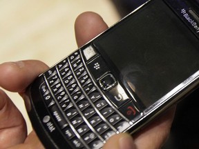 A BlackBerry phone. (Associated Press files)