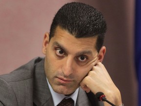 Mayor Eddie Francis listens during an executive meeting of Windsor city council, Monday, Feb. 25, 2013. Council was debating an audit of Enwin Utilities by external auditors.  (DAN JANISSE/The Windsor Star)