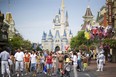 Guests walk along Main Street USA in this file photo. (Matt Stroshane/Bloomberg News)