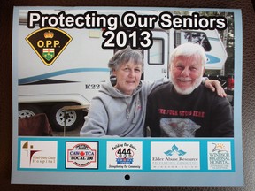 Protecting Our Seniors 2013 calendar was produced by the Ontario Provincial Police and is filled with tips for the elderly to keep safe. (DAX MELMER / The Windsor Star)