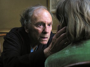 This film image released by Sony Pictures Classics shows Jean-Louis Trintignant in a scene from the Austrian film, "Amour." (AP Photo/Sony Pictures Classics)