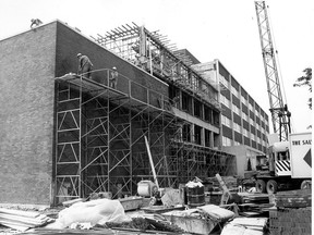 Included in the last phase of the building program shown going up on Sept. 19, 1967 are six new operating theatres, artificial kidney unit, admitting X-ray and physiotherapy sections. (FILES/The Windsor Star)