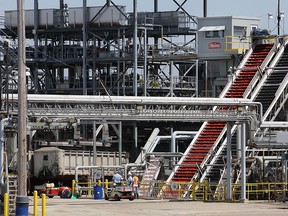 Tomatoes are loaded at the Heinz plant in Leamington on Tuesday, August 25, 2009.       (TYLER BROWNBRIDGE / The Windsor Star)