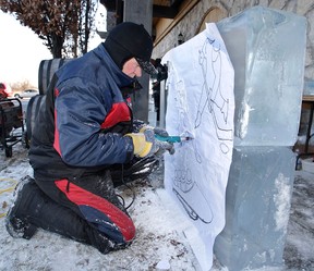 Ice carvers, such as Andreas Erdmann in 2010, will once again be on display at this year's Festival of Ice on Feb.9-10 in Harrow. (Windsor Star files)