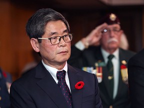Windsor Korean community president Dr. Paul Ra stands at a Turn To Busan ceremony held at the Legion Branch 255 at 5646 Wyandotte St. E. Saturday in Windsor, Ontario. The ceremony is held for Korean War veterans and coincides with a service in Korea.(Windsor Star files)