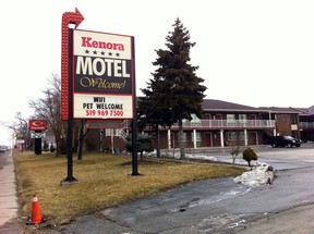 The Kenora Motel, located at 2030 Huron Church Rd., is pictured on Feb. 14, 2013. (JASON KRYK/The Windsor Star)