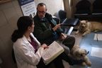 When you arrive at the veterinarian's office, make sure you are prepared with information about your pet and even have a list of questions for the vet. (John Moore / Getty Images files)