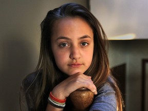 Sheradyn Braido 11, poses Wednesday, Feb. 13, 2013, at her Lasalle, Ont. home. Sheradyn battles anxiety and is speaking out about the condition.  (DAN JANISSE/The Windsor Star)