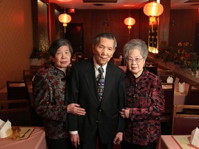 The longtime owners of House of Lee Chinese Restaurant, Dianne Lee, left, Paul Lee and Ann Lee, say the restaurant will close Sunday, March 31, 2013, after a 50-year run.  (DAX MELMER/The Windsor Star)