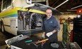 Mechanic Mark Gallwey has plenty of experience at Transit Windsor bus depot and repair facility at North Service Road and Central Avenue, Thursday March 7, 2013. City of Windsor budget has earmarked addition funding for maintenance of the Transit Windsor fleet.(NICK BRANCACCIO/The Windsor Star)