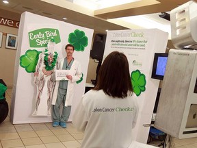 Chief of surgery Dr. Shael Liebman has his photo taken during a press conference at Windsor Regional Hospital in Windsor on Monday, March 4, 2013. People are being asked to have their photo taken with a pledge to support early screening for colon and rectal cancers.                   (TYLER BROWNBRIDGE / The Windsor Star)