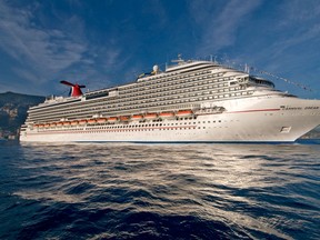 The 130,000-ton Carnival Dream, Carnival Cruise LinesÇ largest ship, is positioned off the coast of Monaco in October 2009. (Photo by Andy Newman/Carnival Cruise Lines/HO)