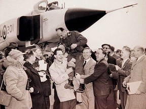 In this file photo, Jan Zurakowski was the chief test pilot for the Avro Arrow in the 1950s.  Zurakowski was the toast of Canada after the inaugural flight of the Avro Arrow on March 25, 1958. (Windsor Star files)