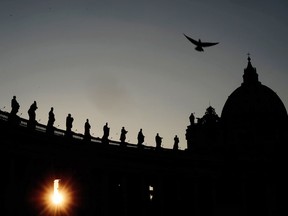 A picture taken on March 4, 2013 shows St. Peter's Square at the Vatican. Cardinals started talks to set the date for the start of the conclave this month and help identify candidates among the cardinals to be the next Pope of the world's 1.2 billion Catholics. AFP PHOTO / FILIPPO MONTEFORTE