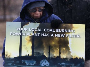 Dolores Leonard with the Sierra Club participates in a demonstration Tuesday, March 12, 2013, in River Rouge, Mich. (DAN JANISSE/The Windsor Star)