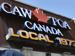 The sign for CAW Local 1973 union hall at 3719 Walker Rd. is shown in this file photo. (Windsor Star files)