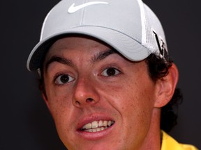 Rory McIlroy of Northern Ireland addresses the media ahead of the WGC - Cadilac Championship at the Doral Golf Resort & Spa on March 6, 2013 in Miami, Florida. (Photo by Warren Little/Getty Images)