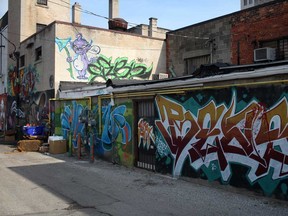 The alley behind Voodoo Nightclub in downtown Windsor, Ont. is shown on Mar. 12, 2013. (Dax Melmer / The Windsor Star)