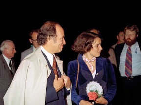 Rt. Hon. Pierre Elliot Trudeau, Prime Minister of Canada and Mrs. Margaret Trudeau in Windsor in 1979. (Photographed by Spike Bell)