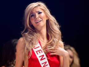 In this file photo, transgender beauty queen Jenna Talackova reacts as she makes the top 20 cut in the Miss Universe Canada pageant in Toronto on Saturday May 19, 2012. (Windsor Star files)