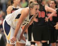 University of Windsor forward Jessica Clemencon takes a break against Carleton earlier this year. (DAN JANISSE/The Windsor Star)