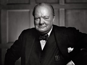 File of a Yosuf Karsh photograph of Winston Churchill, date unknown.