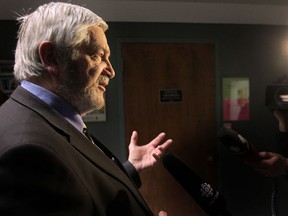 Essex Warden Tom Bain speaks to media on March 18, 2013, (DAN JANISSE/The Windsor Star)