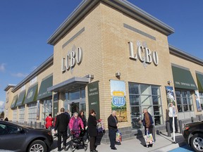 The new LCBO store on Lauzon Rd. was officially opened Wednesday, March 13, 2013, in Windsor, Ont. A steady flow of customers were on hand to check out the new location. (DAN JANISSE/The Windsor Star)