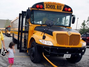 A school bus from Sharp Bus Lines is shown in this 2010 file photo. (Nick Brancaccio / The Windsor Star)