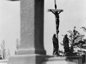 Christians around the world will remember the death of Jesus Christ on the cross Good Friday, but Saturday and Sunday they will celebrate commemoration of his resurrection. Crosses at St. Anne's Cemetery in Tecumseh are pictured on April 12, 1979. (JOHN COCHRAN/The Windsor Star)