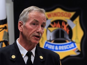 Windsor Fire Chief Bruce Montone says his department needs to do more educating about fire prevention after a report stated Windsor was one of the worst for residential blazes and injuries. (JASON KRYK/The Windsor Star)