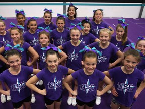 The North Star Cheer Galaxy cheerleading team will compete in the U.S. finals in Virginia Beach this weekend. (DAX MELMER/The Windsor Star)