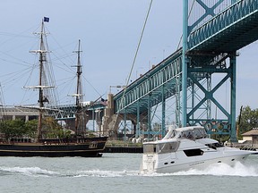 In this file photo, a tall ship sails down the Detroit River near Windsor in September 2010.  Kingsville's Tall Ships Festival runs July 19-20, 2013. (Windsor Star files)