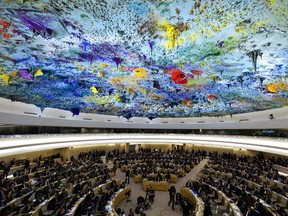 A general view taken on the opening day of the 22nd session of the United Nations Human Rights Council on Feb. 25, 2013 in Geneva. (AFP/Getty Images files)