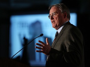 Former Montreal goalie Ken Dryden speaks during the 8th annual WESPY Awards at the Caboto Club in Windsor. (TYLER BROWNBRIDGE/The Windsor Star)