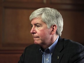 Michigan  Gov. Rick Snyder. (Photo by Bill Pugliano/Getty Images)